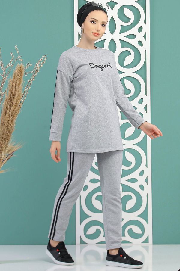 Tunik Pantolon  Gri - 7734 GRİ