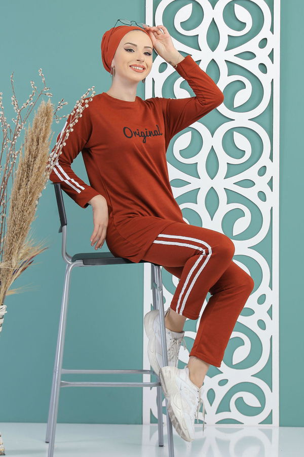 Tunik Pantolon  Kiremit - 7734