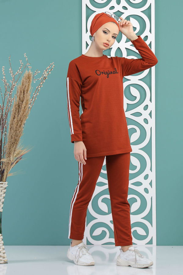 Tunik Pantolon  Kiremit - 7734