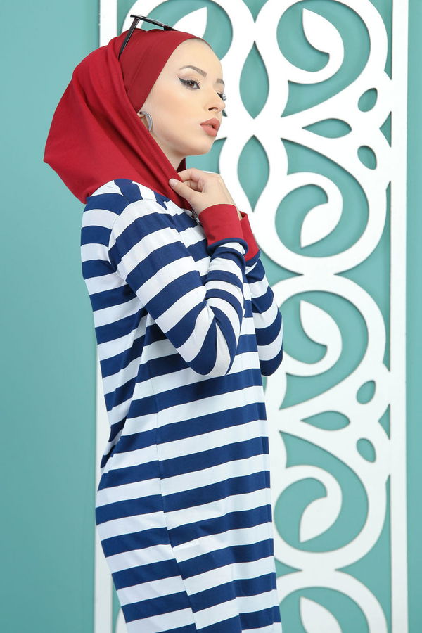 Tunik Pantolon Takım Haki Bordo - 5133