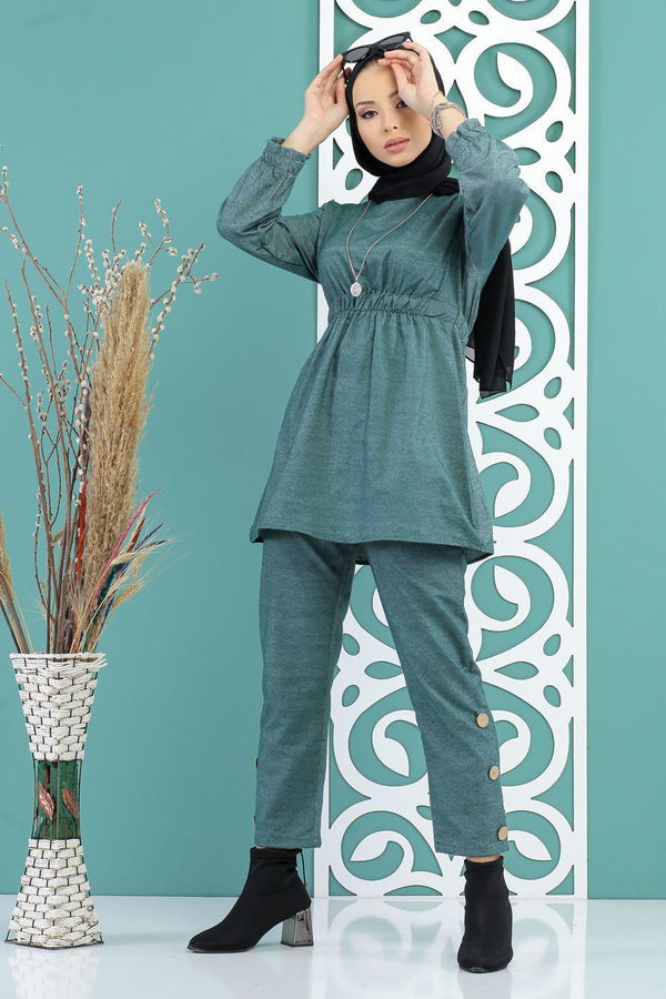 Tunik Pantolon Zumrut - 02 7733 Yeşil - 7733