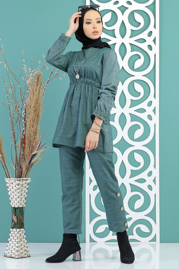 Tunik Pantolon Zumrut - 02 7733 Yeşil - 7733