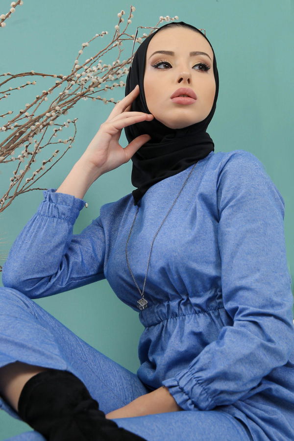 Tunik Pantolon İndigo - 02 7733 Mavi - 7733 MAVİ