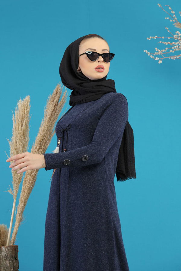 Elbise Yelek Siyah Lacivert - 5168 LACİVERT