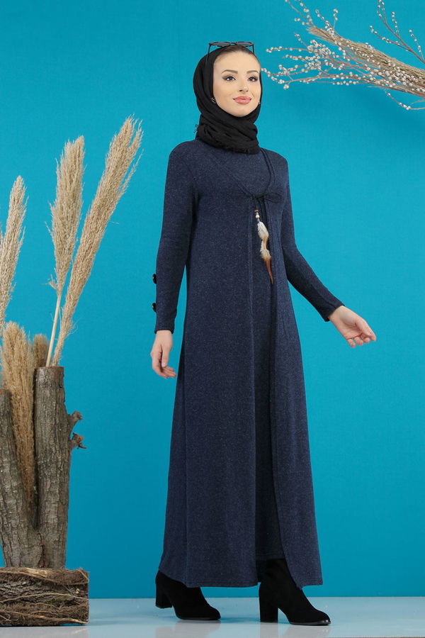 Elbise Yelek Siyah Lacivert - 5168 LACİVERT