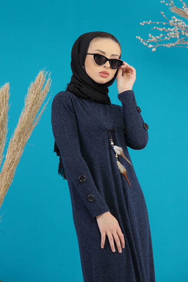 Elbise Yelek Siyah Lacivert - 5168 LACİVERT