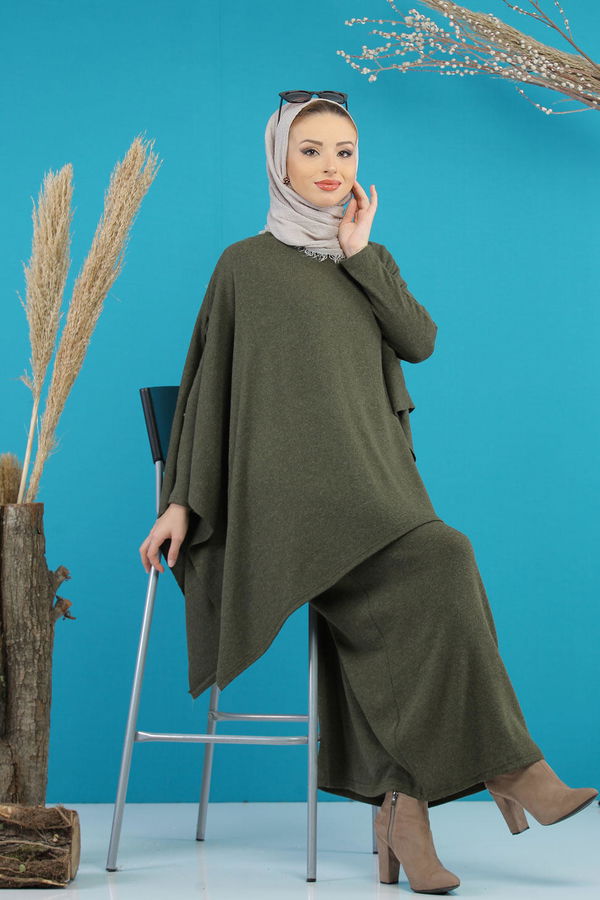 Elbise Panço Siyah Haki - 5166 HAKİ