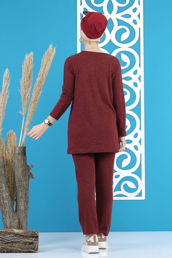 Tunik Pantolon Siyah  Bordo - 5170 BORDO