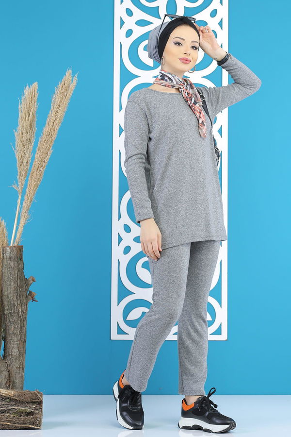 Tunik Pantolon Siyah  Gri - 5170 GRİ