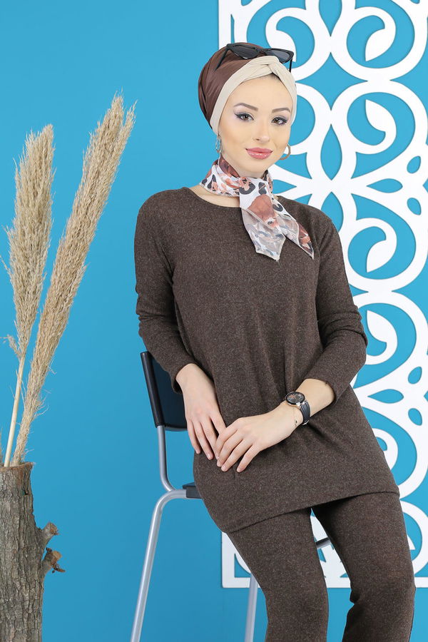 Tunik Pantolon Siyah  Kahverengi - 5170