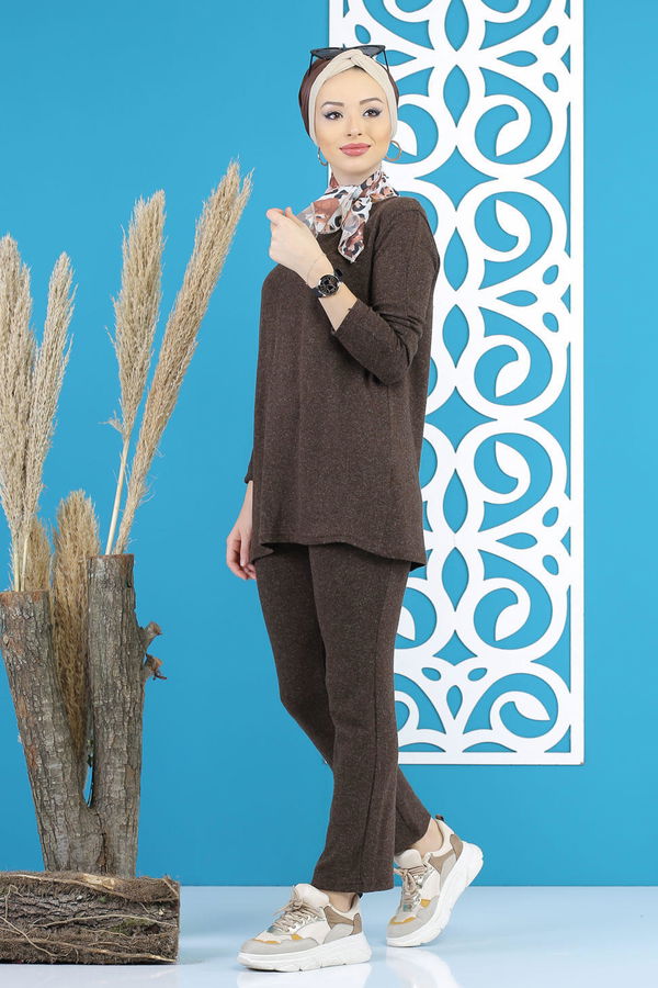 Tunik Pantolon Siyah  Kahverengi - 5170