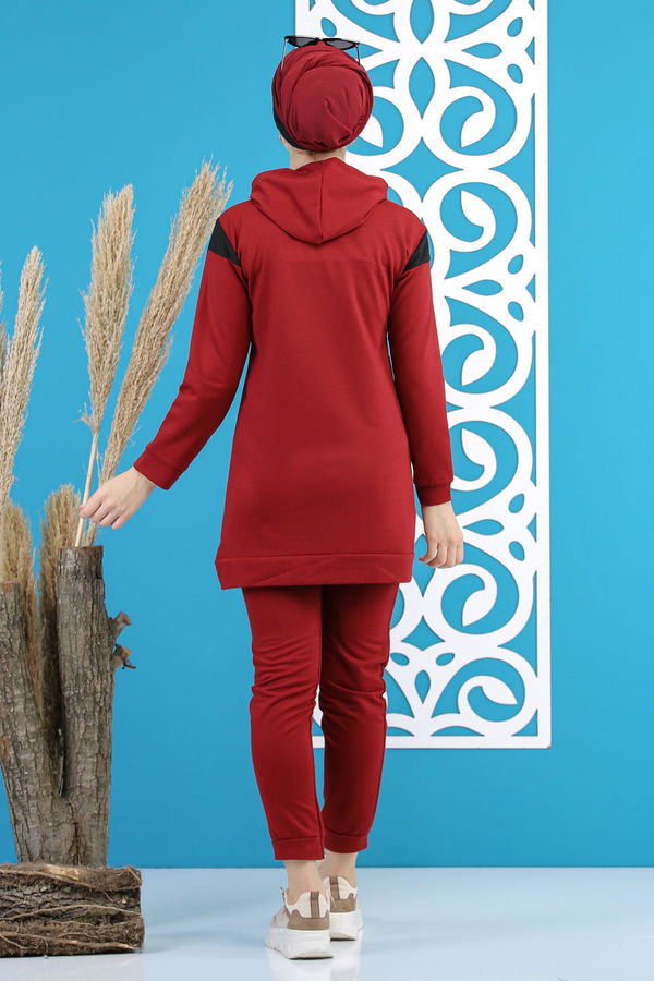 Tunik Pantolon Haki  Bordo - 7808 BORDO