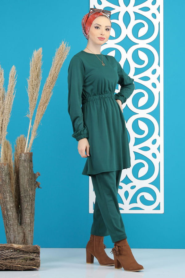 Tunik Pantolon Zumrut - 7795 Yeşil - 7795 YEŞİL