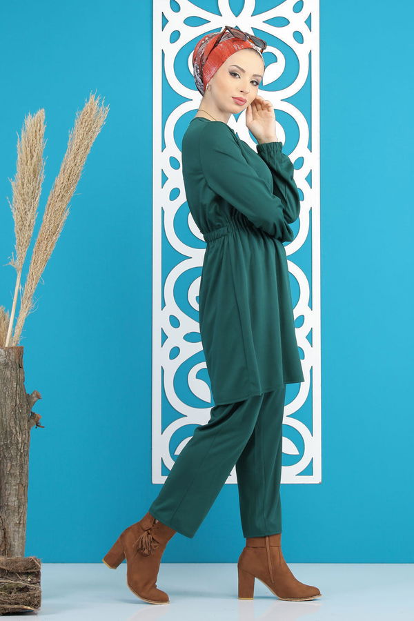 Tunik Pantolon Zumrut - 7795 Yeşil - 7795 YEŞİL
