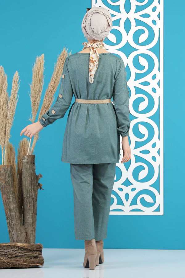 Tunik Pantolon Kemer Zümrüt - 7820 Yeşil - 7820 YEŞİL