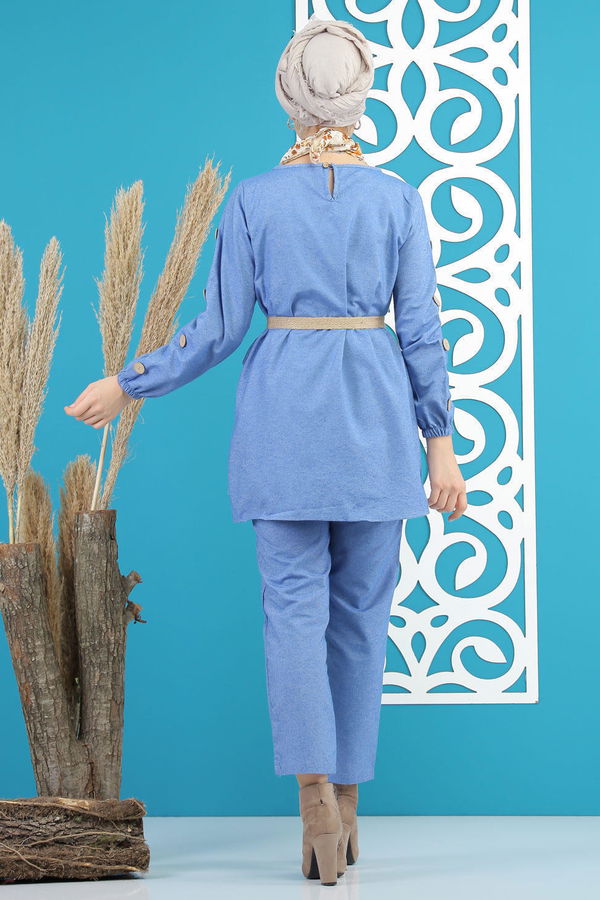 Tunik Pantolon Kemer Mavi - 7820 Mavi - 7820
