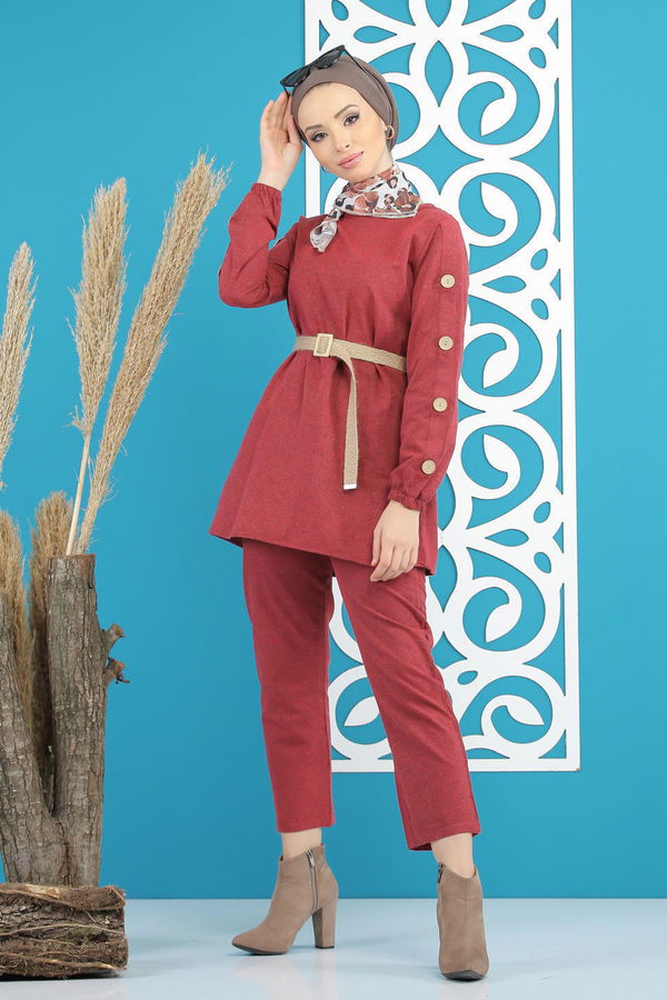 Tunik Pantolon Kemer Bordo - 7820 Bordo - 7820 BORDO