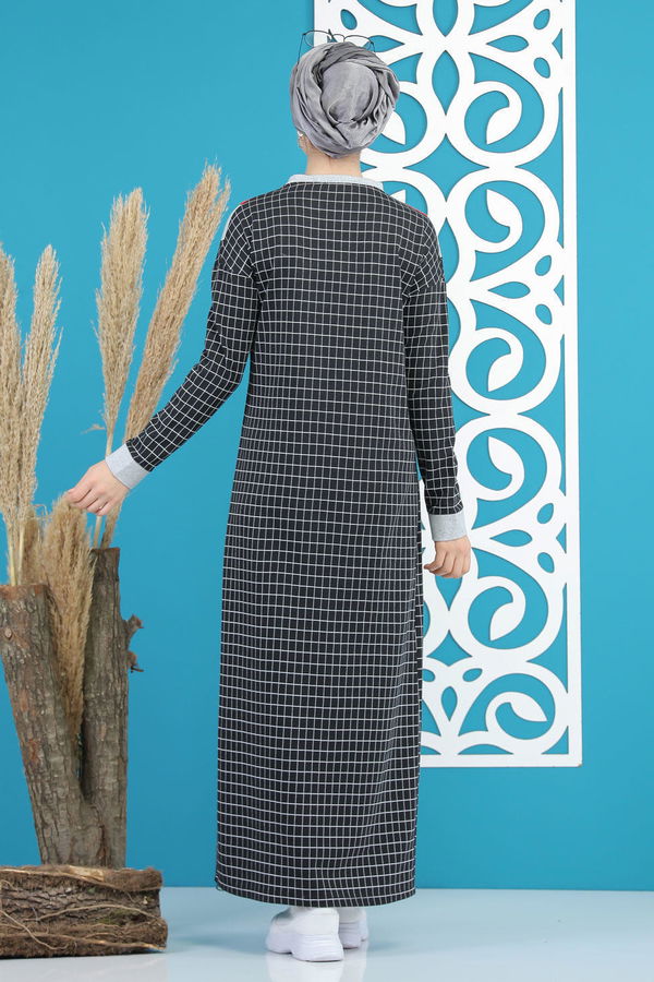 Desenli Elbise Siyah - 4104 Siyah - 4104