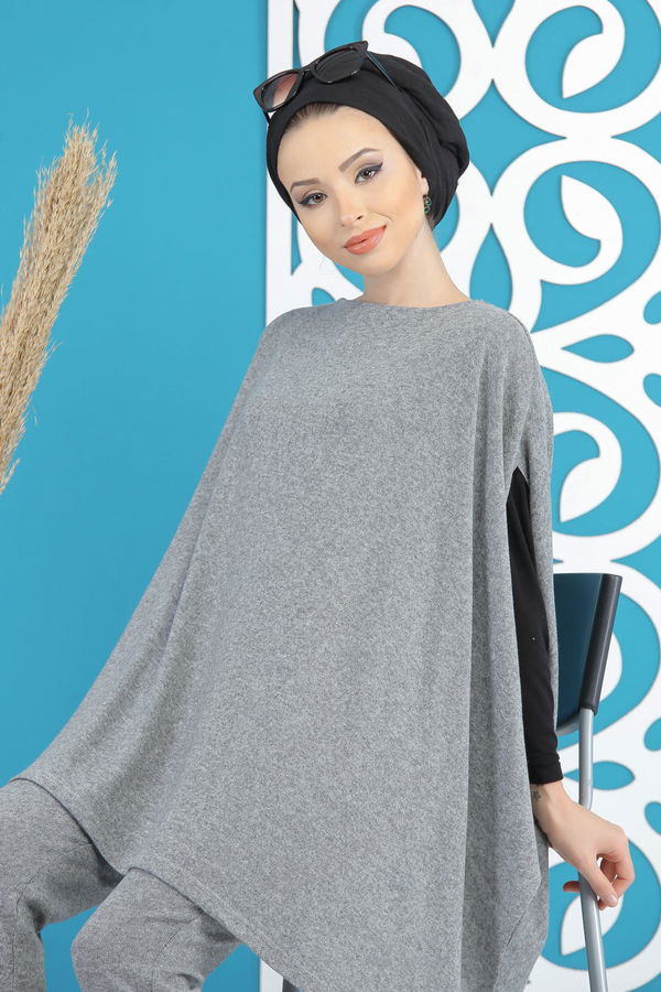 Panço Pantolon Siyah  Gri - 5176 GRİ