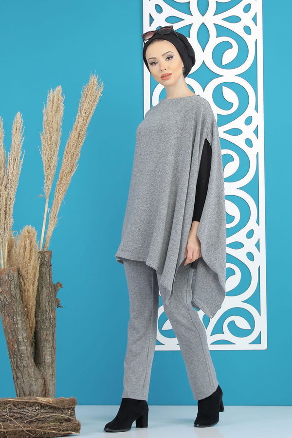 Panço Pantolon Siyah  Gri - 5176 GRİ