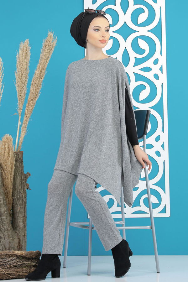 Panço Pantolon Siyah  Gri - 5176 GRİ