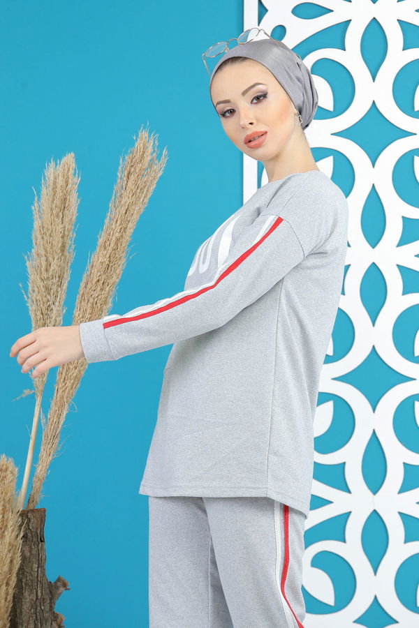 Tunik Pantolon Siyah  Gri - 4115