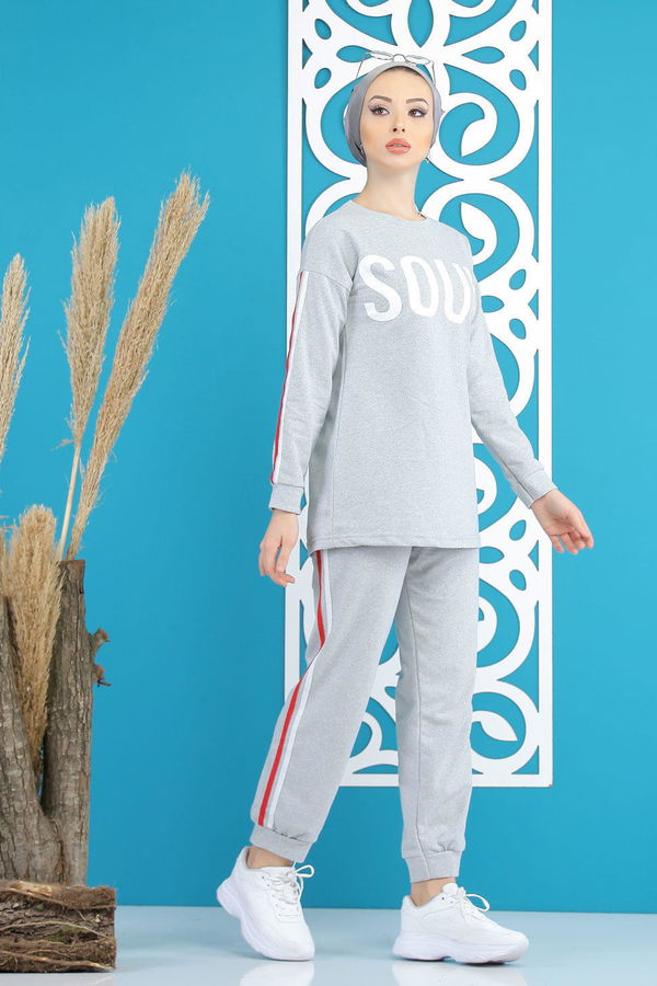 Tunik Pantolon Siyah  Gri - 4115