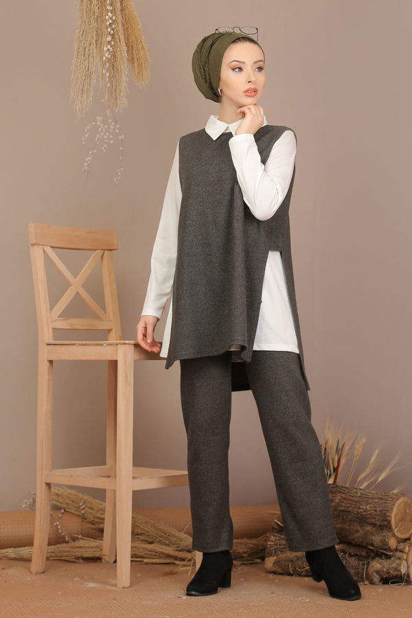 Tunik Pantolon Jile Haki  Haki - 7907 HAKİ