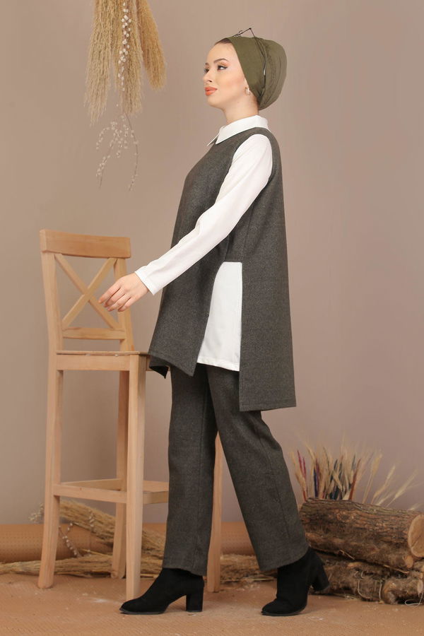 Tunik Pantolon Jile Haki  Haki - 7907 HAKİ