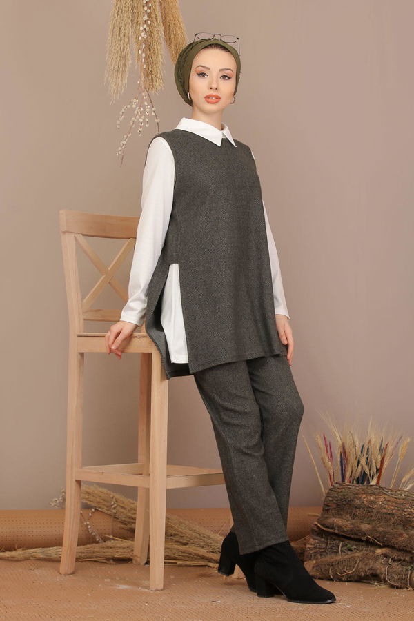 Tunik Pantolon Jile Haki  Haki - 7907 HAKİ