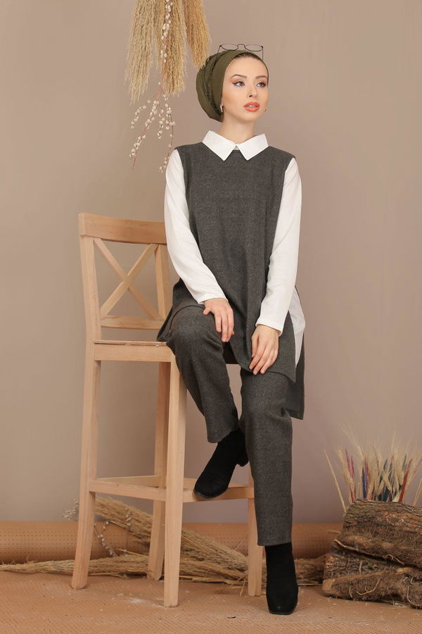 Tunik Pantolon Jile Haki  Haki - 7907 HAKİ