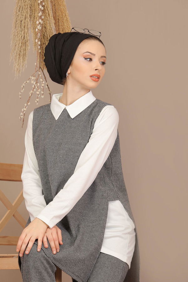 Tunik Pantolon Jile Haki  Gri - 7907