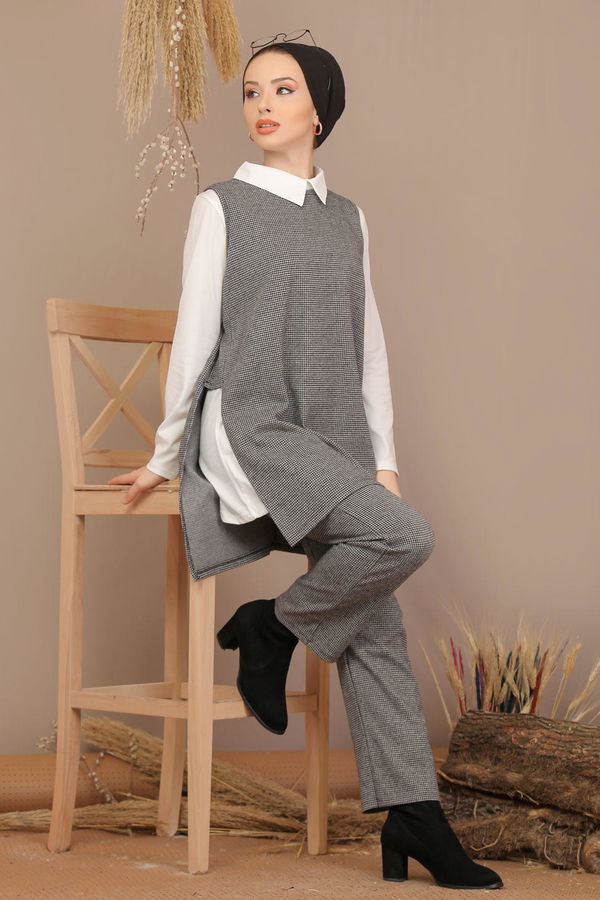 Tunik Pantolon Jile Haki  Gri - 7907