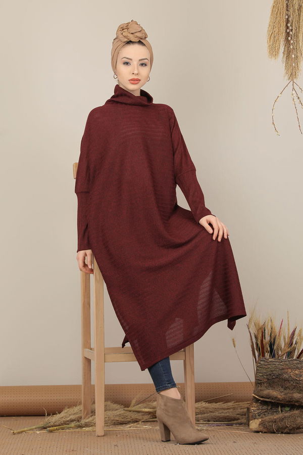 Bogazlı Panço Siyah  Bordo - 8107 BORDO