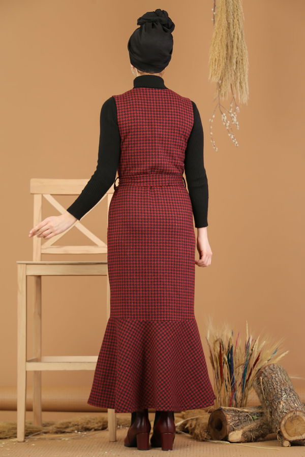 Kolsuz Elbise Bordo - 5213 Bordo - 5213 BORDO