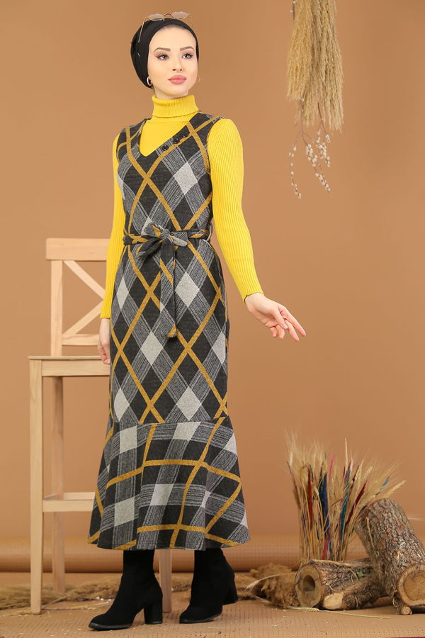 Kolsuz Elbise Sarı - 5220 Sarı - 5220 Sarı