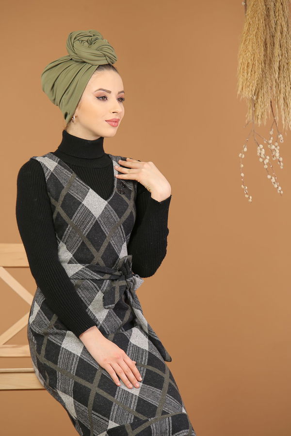 Kolsuz Elbise Haki - 5220 Haki - 5220 HAKİ