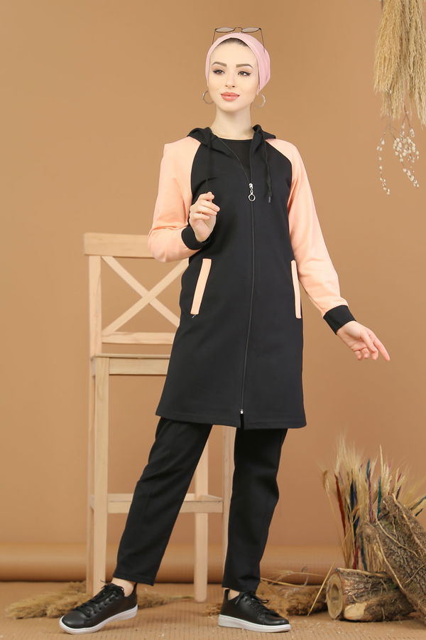 Tunik Pantolon Siyah Pudra - 4119 Siyah - 4119 SİYAH