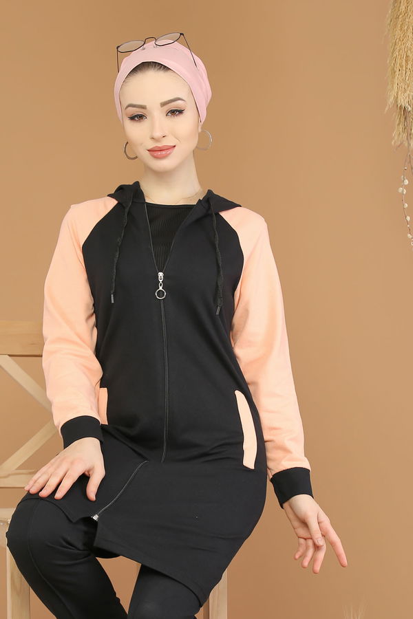 Tunik Pantolon Siyah Pudra - 4119 Siyah - 4119 SİYAH