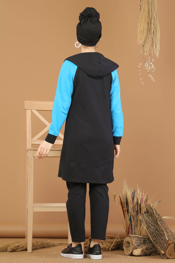 Tunik Pantolon Siyah Kırmızı  Siyah - 4119 SİYAH