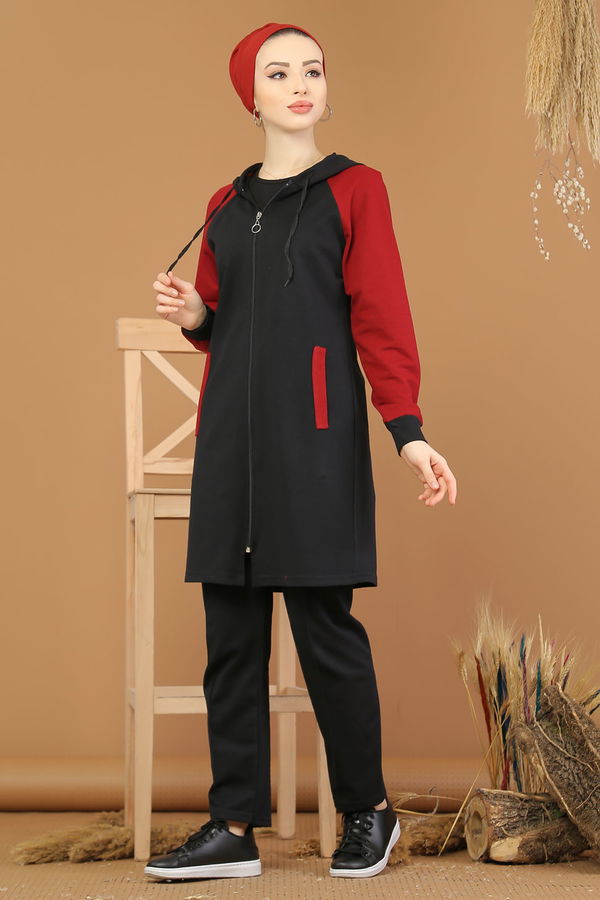 Tunik Pantolon Siyah Mor - 4119 Siyah - 4119 SİYAH