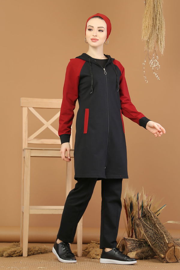 Tunik Pantolon Siyah Mor - 4119 Siyah - 4119 SİYAH
