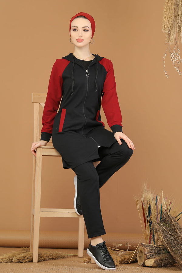 Tunik Pantolon Siyah Mor - 4119 Siyah - 4119 SİYAH