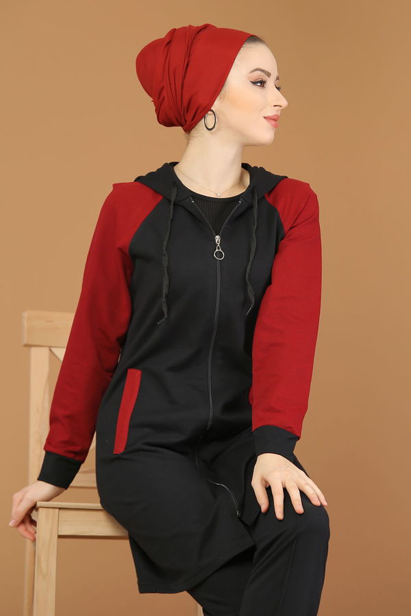 Tunik Pantolon Siyah Mor - 4119 Siyah - 4119 SİYAH