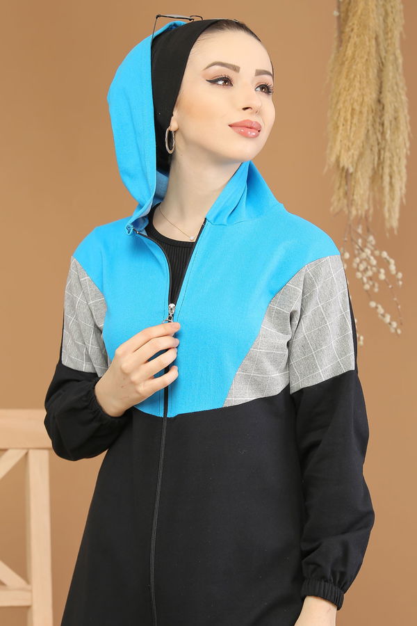 Kapşonlu Tunik Pantolon  Siyah - 4118