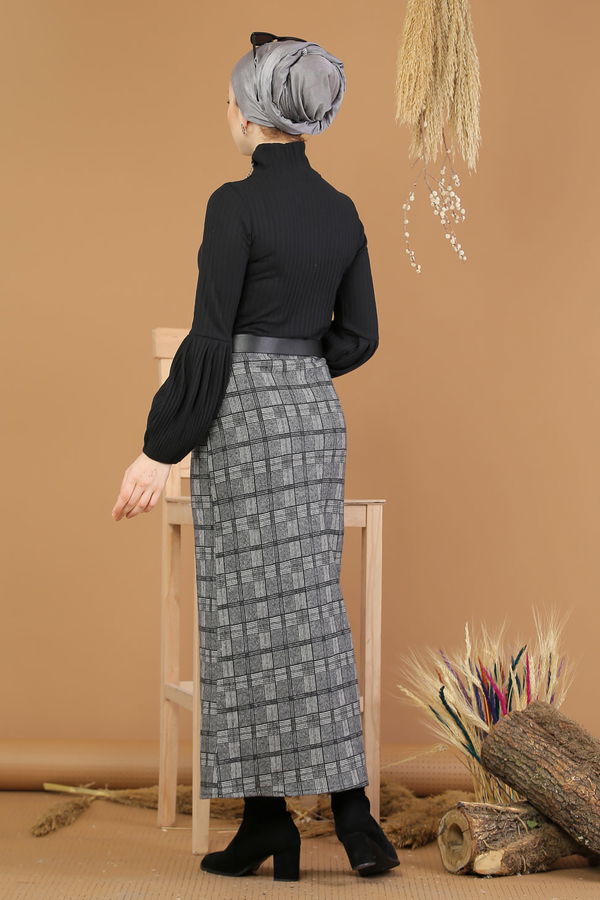 Bluz Etek Kombin D-3 Gri - 8194 Gri - 8194