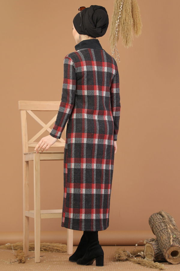 Bogazlı Elbise Bordo  Bordo - 8227