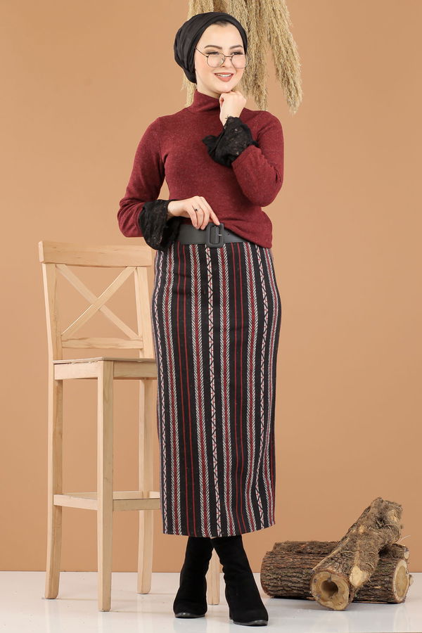 Bluz Etek Kombin Bordo - 8289 Bordo - 8289 BORDO