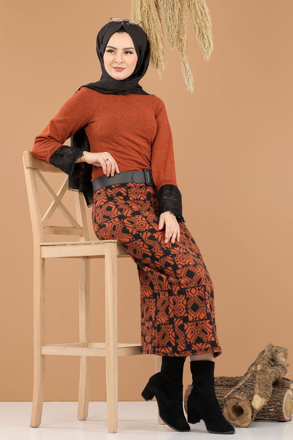 Bluz Etek Kombin Kiremit - 8289 Kiremit - 8289