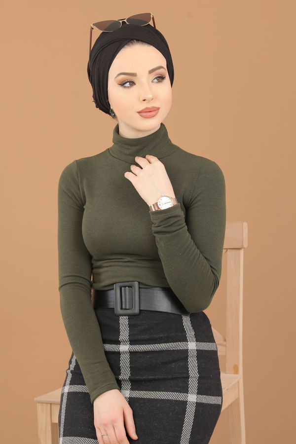 Bluz Etek Kombin Haki - 8307 Haki - 8307